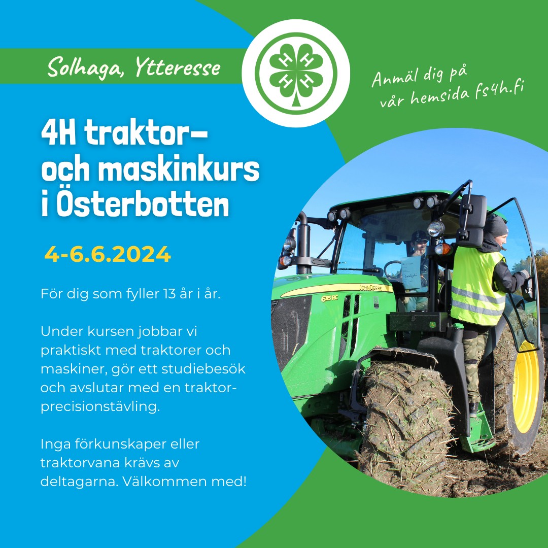 4H traktor- och maskinkurs på Solhaga i Ytteresse featured image