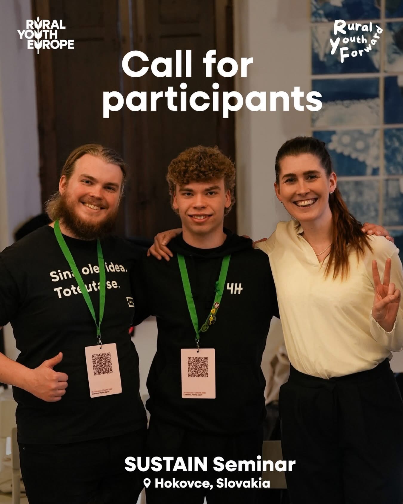Inbjudan till Rural Youth Europe’s SUSTAIN seminar – ansök senast 25.9 featured image